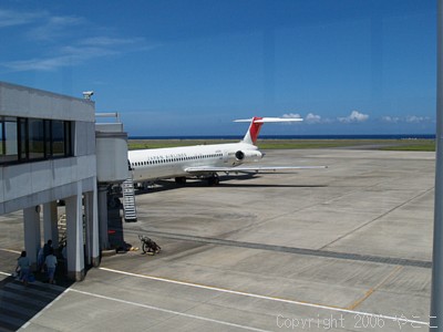 奄美空港に駐機するMD81